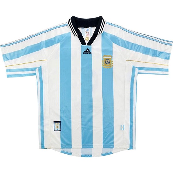 Thailande Maillot Football Argentine Domicile Retro 1998 Bleu